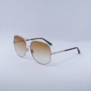 Tom Ford Lennox FT0783 28F Sunglasses Gold Aviator Frame, Brown Lenses